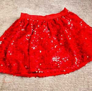 COPY - Girls 4/5 red sequin skirt. Gently worn